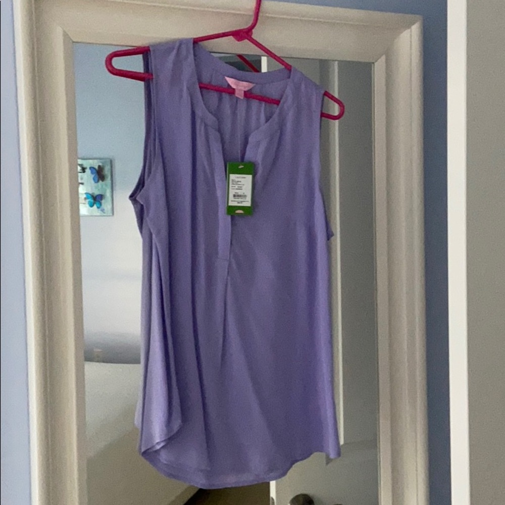 NWT LILLY PULITZER STACEY TOP in Lilac Verbena S